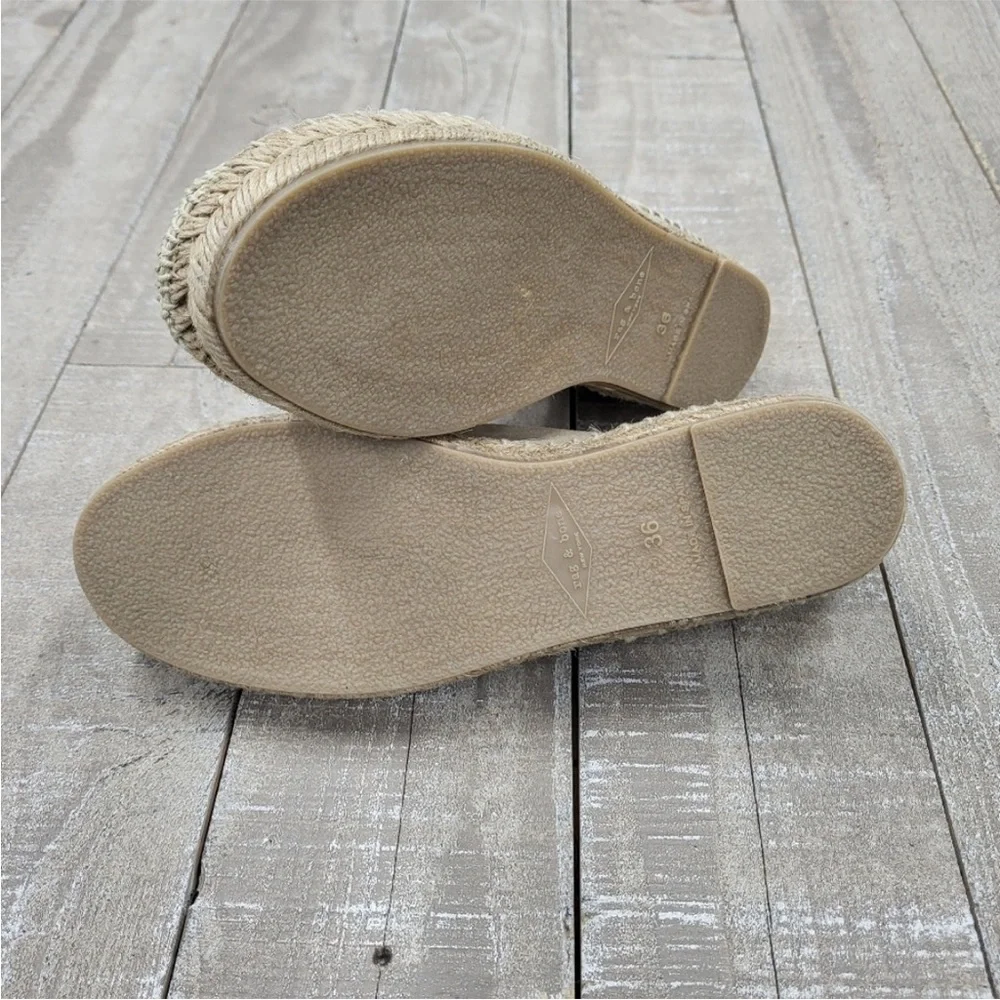 NWT rag & bone Delos Espadrille in Sand (Tan) Suede Size 5 or 8.5 MSRP $295